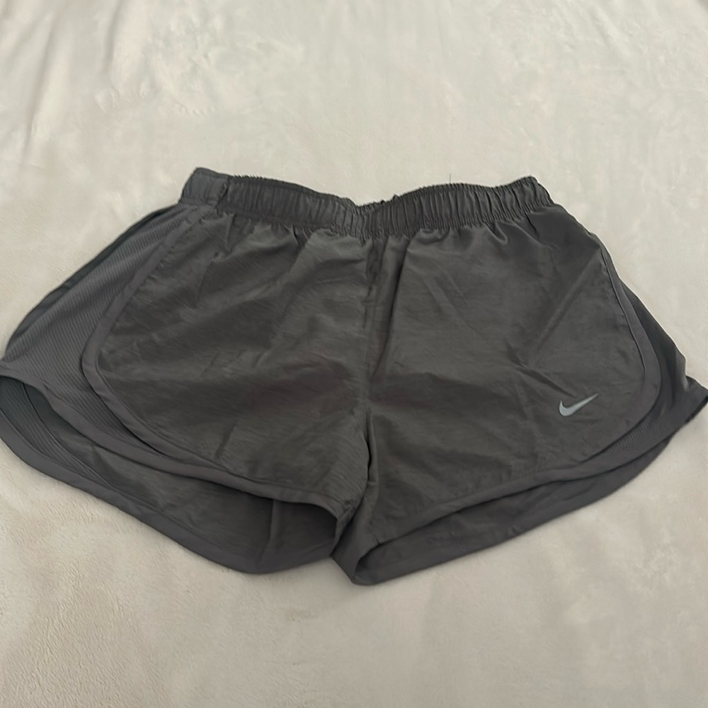 Grey nike running shorts